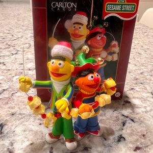 RARE- Bert & Ernie Sesame Street | Christmas Ornament | Vintage 1987